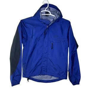 Patagonia Stretch Light Jacket Womens Small Blue Hood Rain Coat Nylon Shell 2001